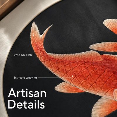 Shu Brocade Twelve Koi Fish Wall Art