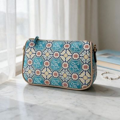 Silk-Road Florals, Heritage Purse (22 × 14 cm)