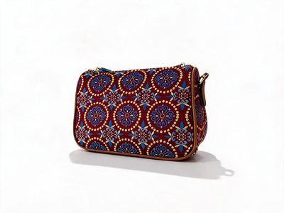 Rosette Brocade, Silk-Road Glow (22 × 14 cm)